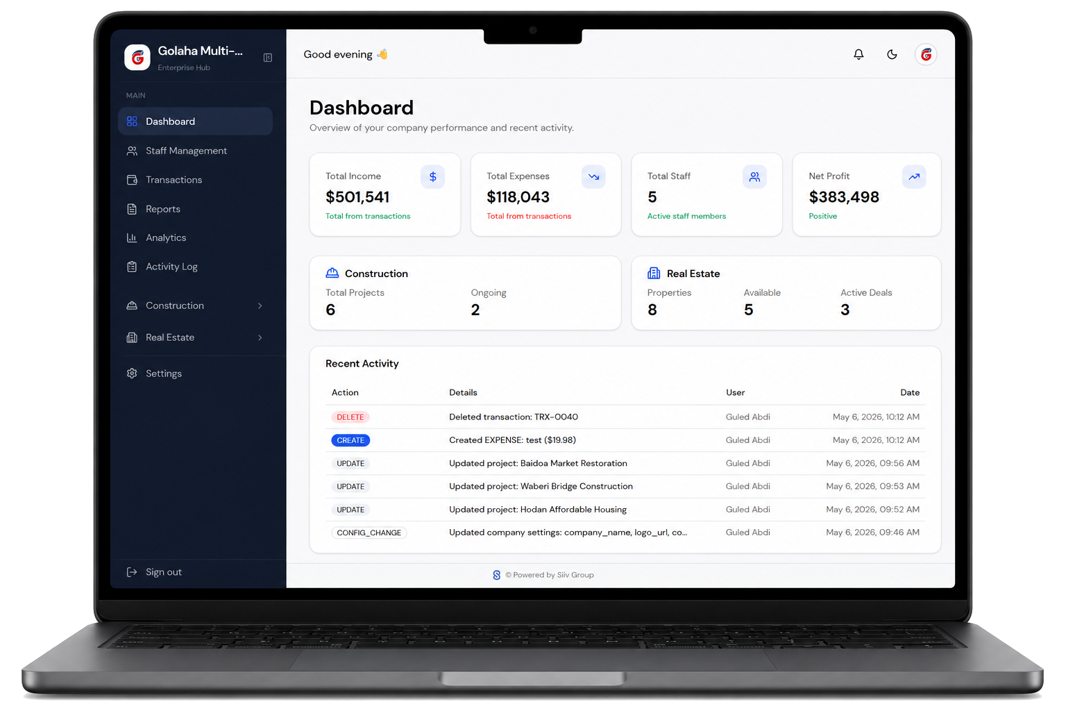 MaamulPro Dashboard